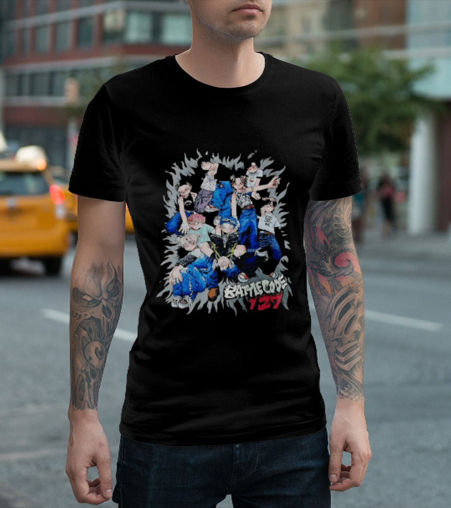 Battle Code 127 Anime Crew In Dynamic Poses T-Shirt