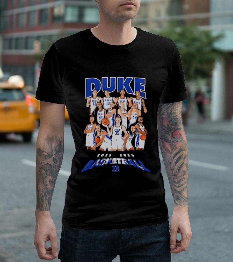 Duke Blue Devils Women's Basketball Team 2025 2026 Collage T-Shirt