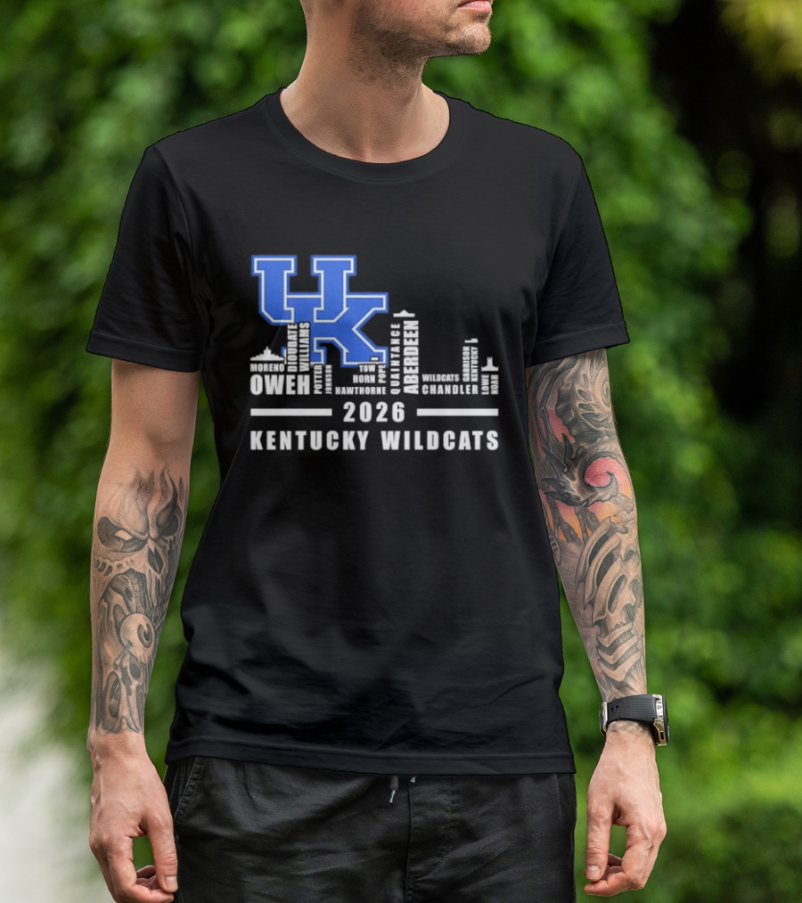 Kentucky Wildcats UK Logo 2026 Skyline Owen Players T-Shirt