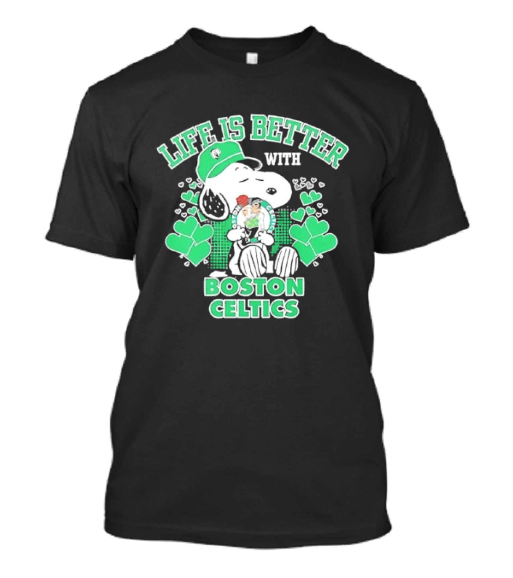 Life Is Better With Snoopy Boston Celtics St. Patrick's Day T-Shirt