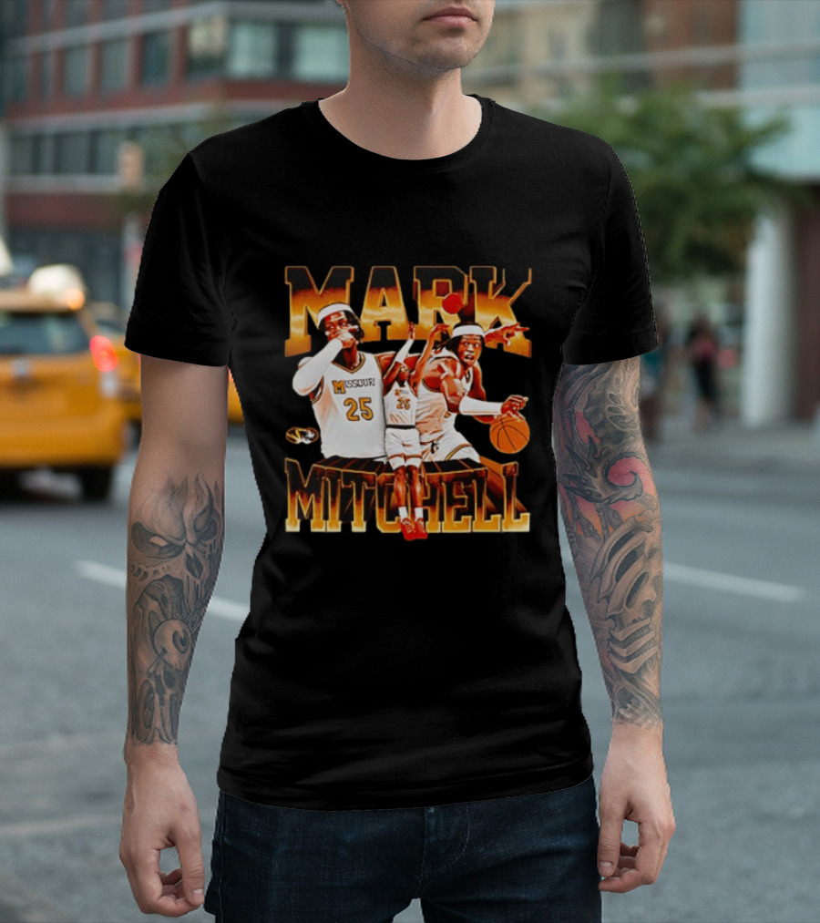 Mark Mitchell Missouri Basketball 25 Mizzou Tigers T-Shirt
