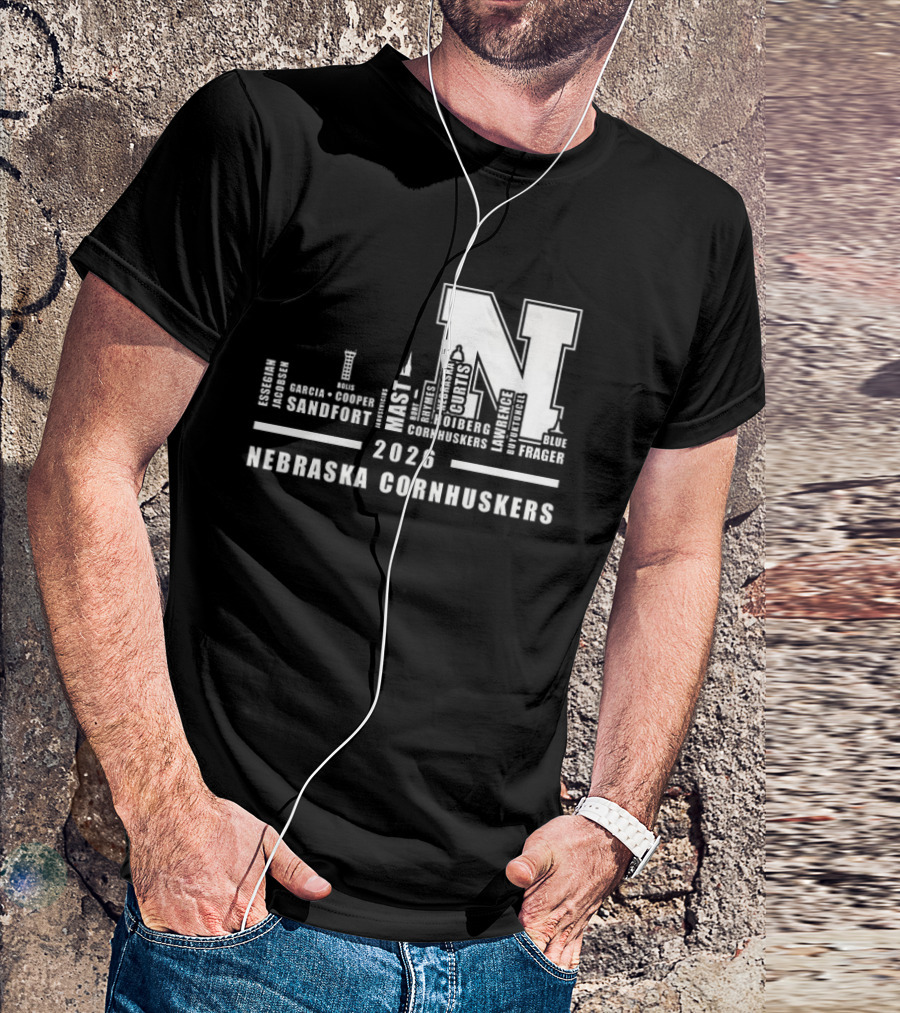 2026 Nebraska Cornhuskers City Skyline Lincoln T-Shirt