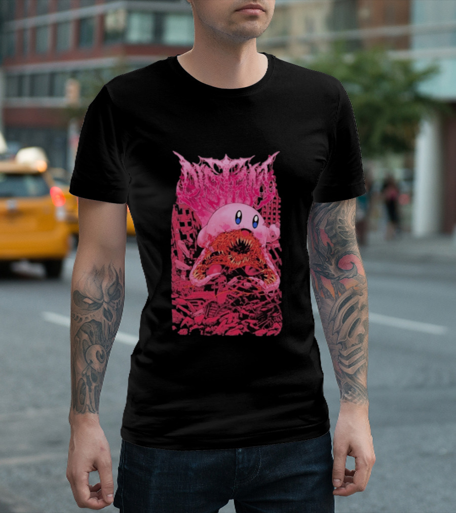 Distant Devourer Kirby Cosmic Horror Crossover Collage T-Shirt