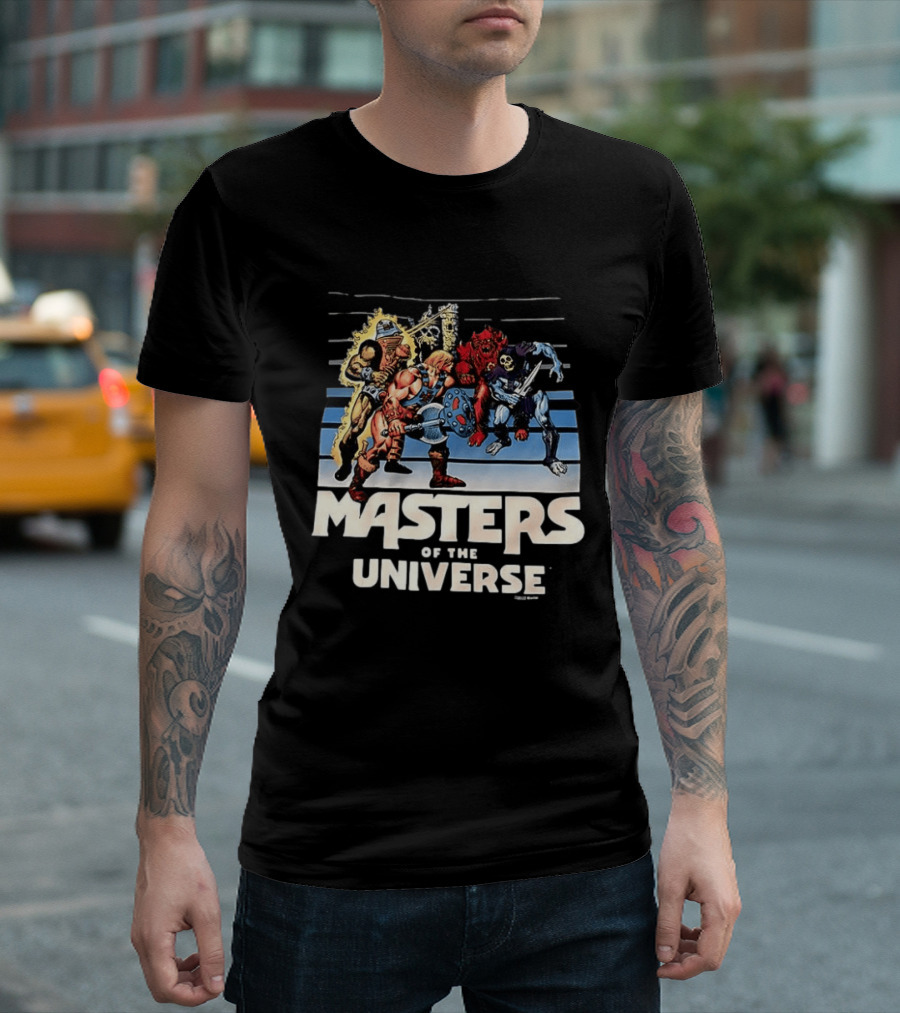 Masters Of The Universe He Man And Skeletor Battle Scene T-Shirt