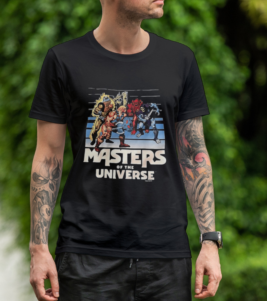 Masters Of The Universe He Man And Skeletor Battle Scene T-Shirt