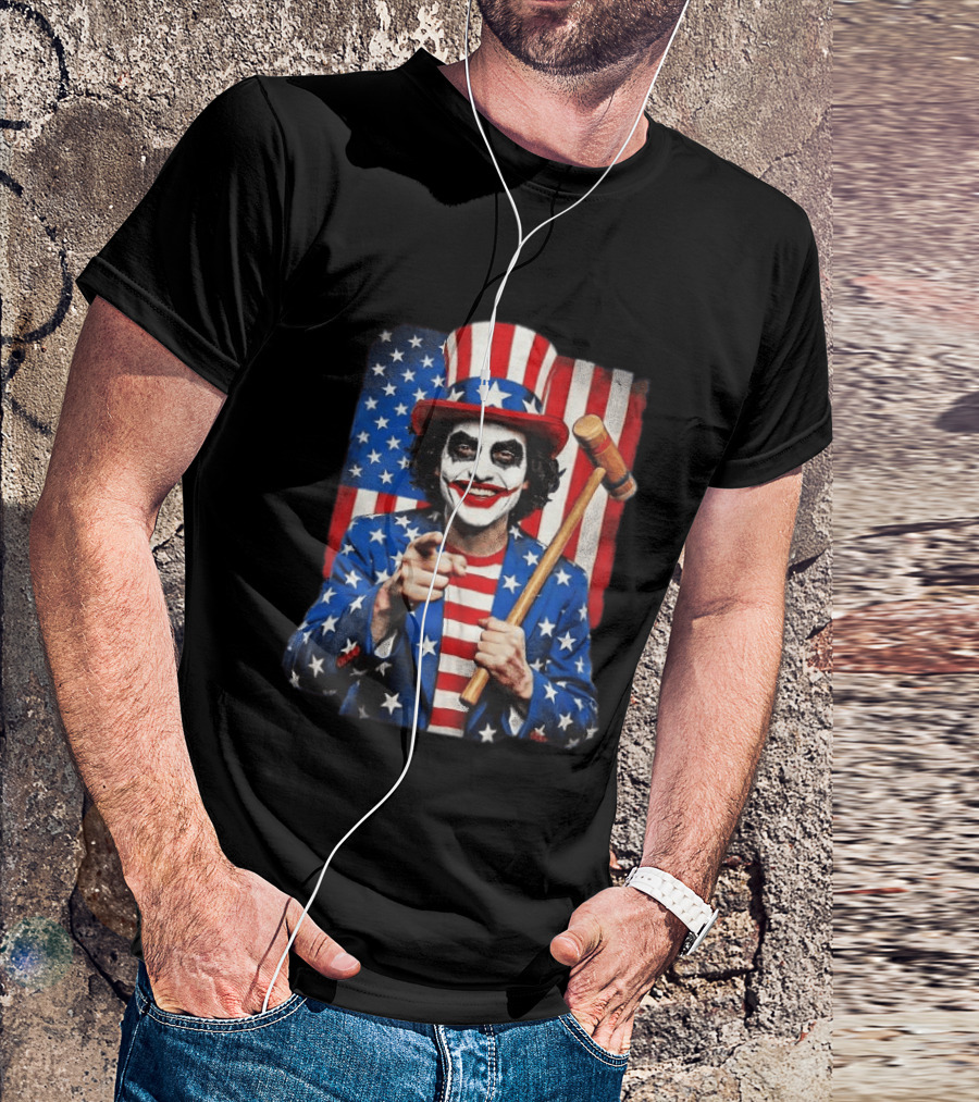 Uncle Jimmy USA Flag Joker Parody Patriotic Costume T-Shirt