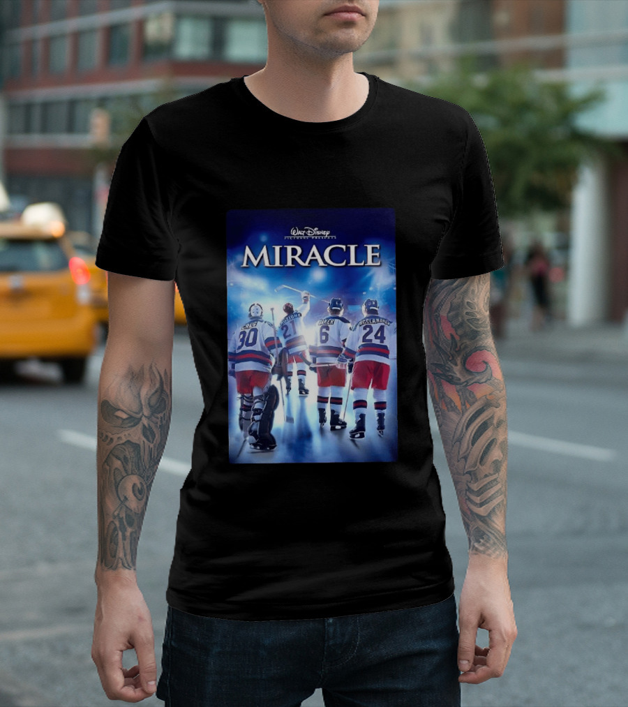 Walt Disney Pictures Presents Miracle NHL Craig Eruzione Baker McClanahan T-Shirt