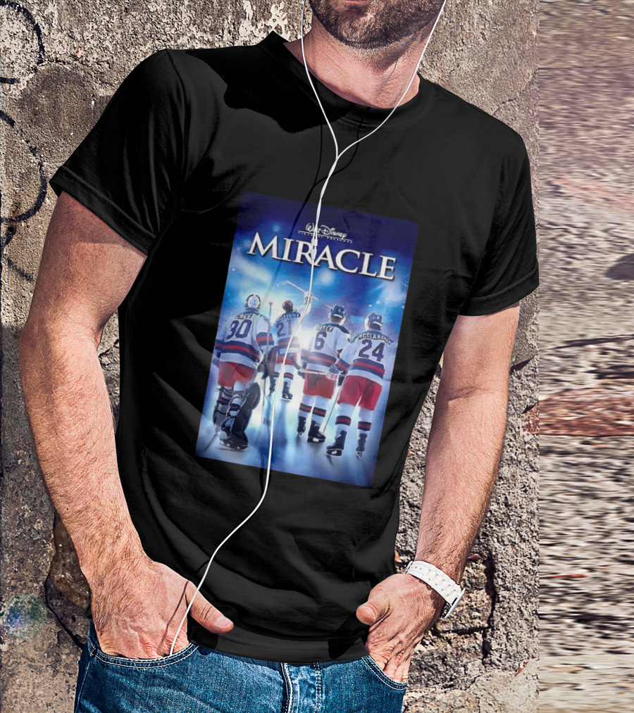 Walt Disney Pictures Presents Miracle NHL Craig Eruzione Baker McClanahan T-Shirt