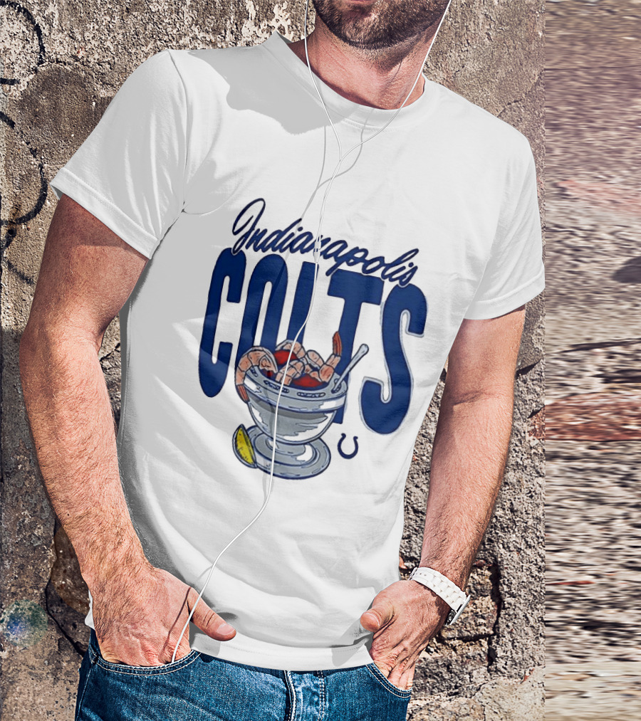 Indianapolis Colts Shrimp Cocktail Bowl Football Team T-Shirt
