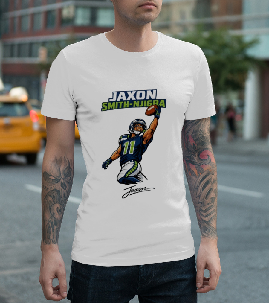 Jaxon Smith Njigba Seattle Football Catch Seahawks Number 11 T-Shirt