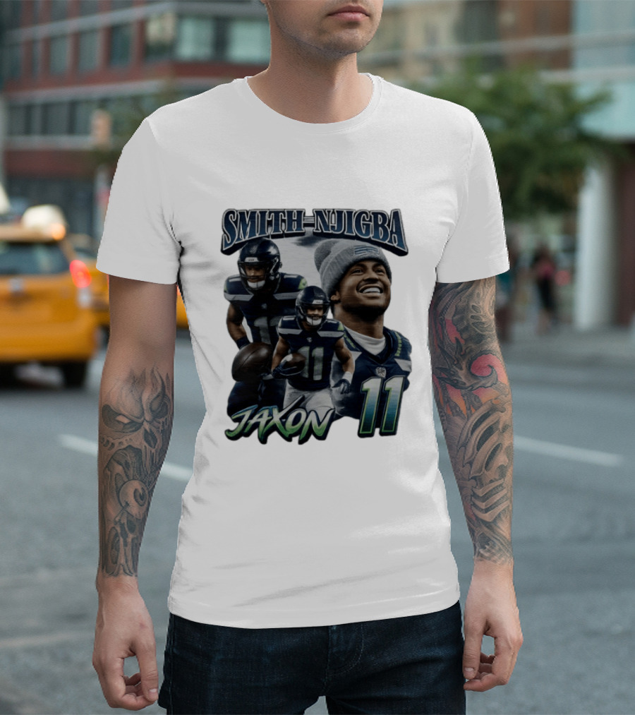 Jaxon Smith Njigba Seattle Seahawks 11 Player 90s T-Shirt