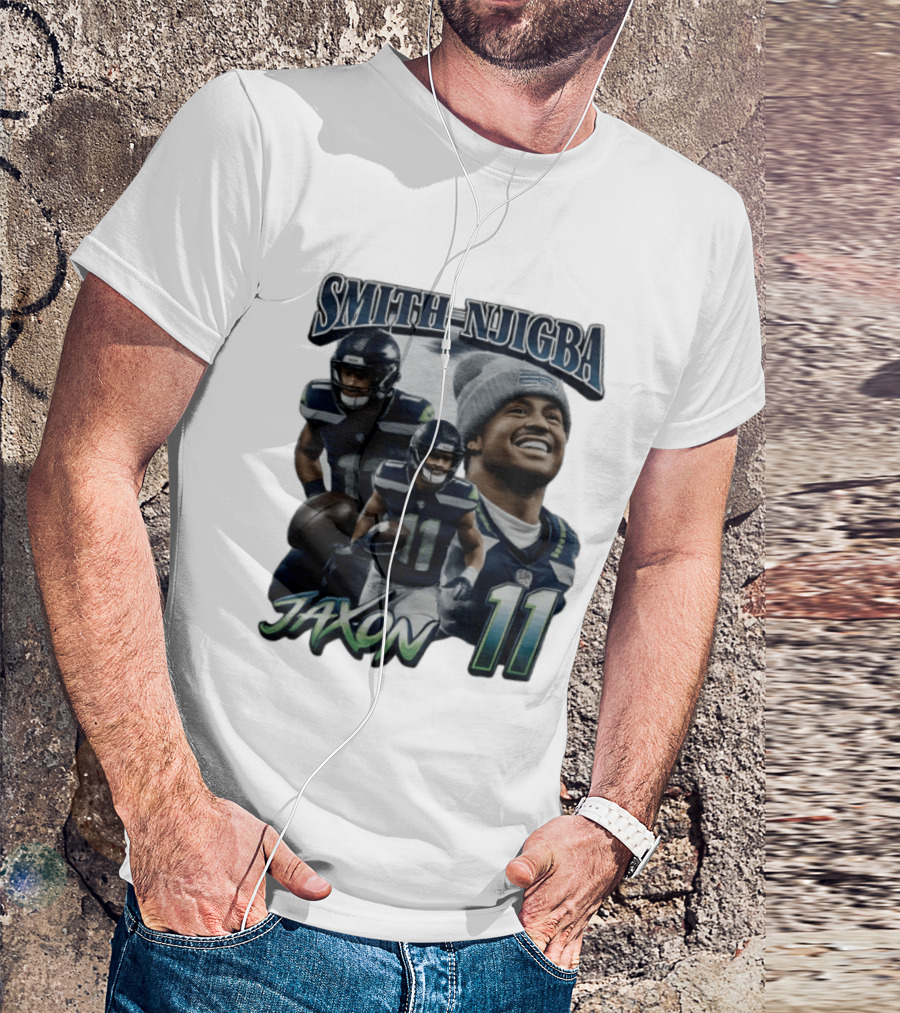 Jaxon Smith Njigba Seattle Seahawks 11 Player 90s T-Shirt