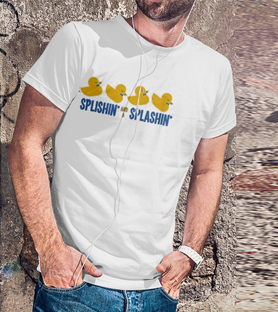 Splishin' Splashin' Just In Time Rubber Duck Fun T-Shirt