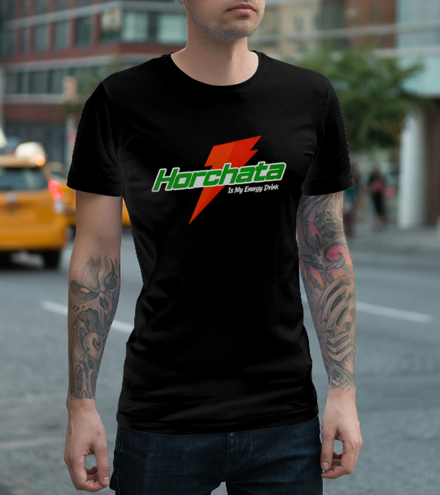 Horchata Is My Energy Drink Lightning Bolt T-Shirt