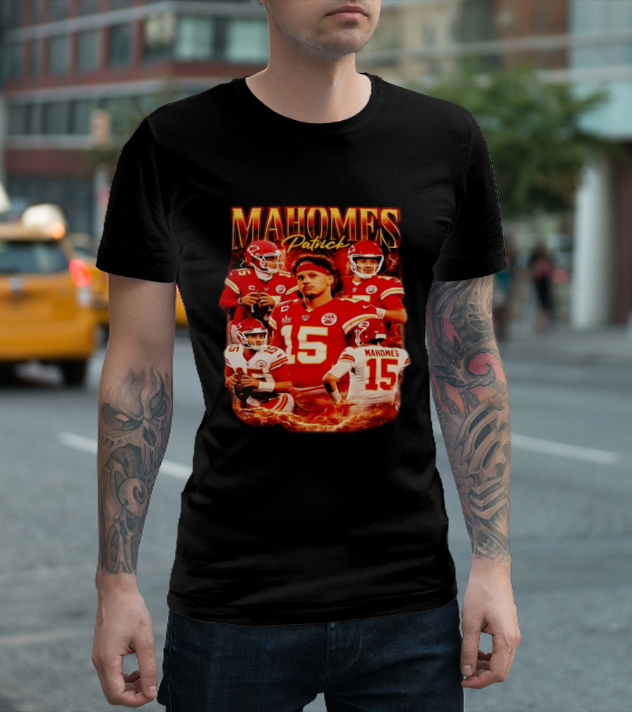 Patrick Mahomes Kansas City 90s KC Football Quarterback Chiefs NFL Champion T-Shirt