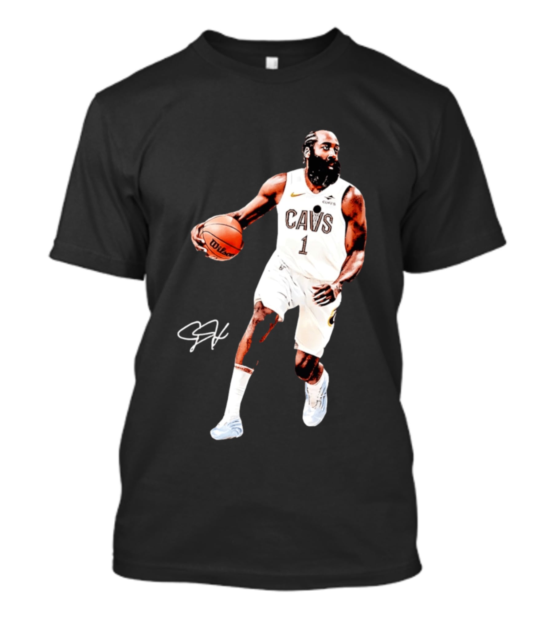 James Harden Basketball CAVS 1 Cavaliers Signature Debut T-Shirt