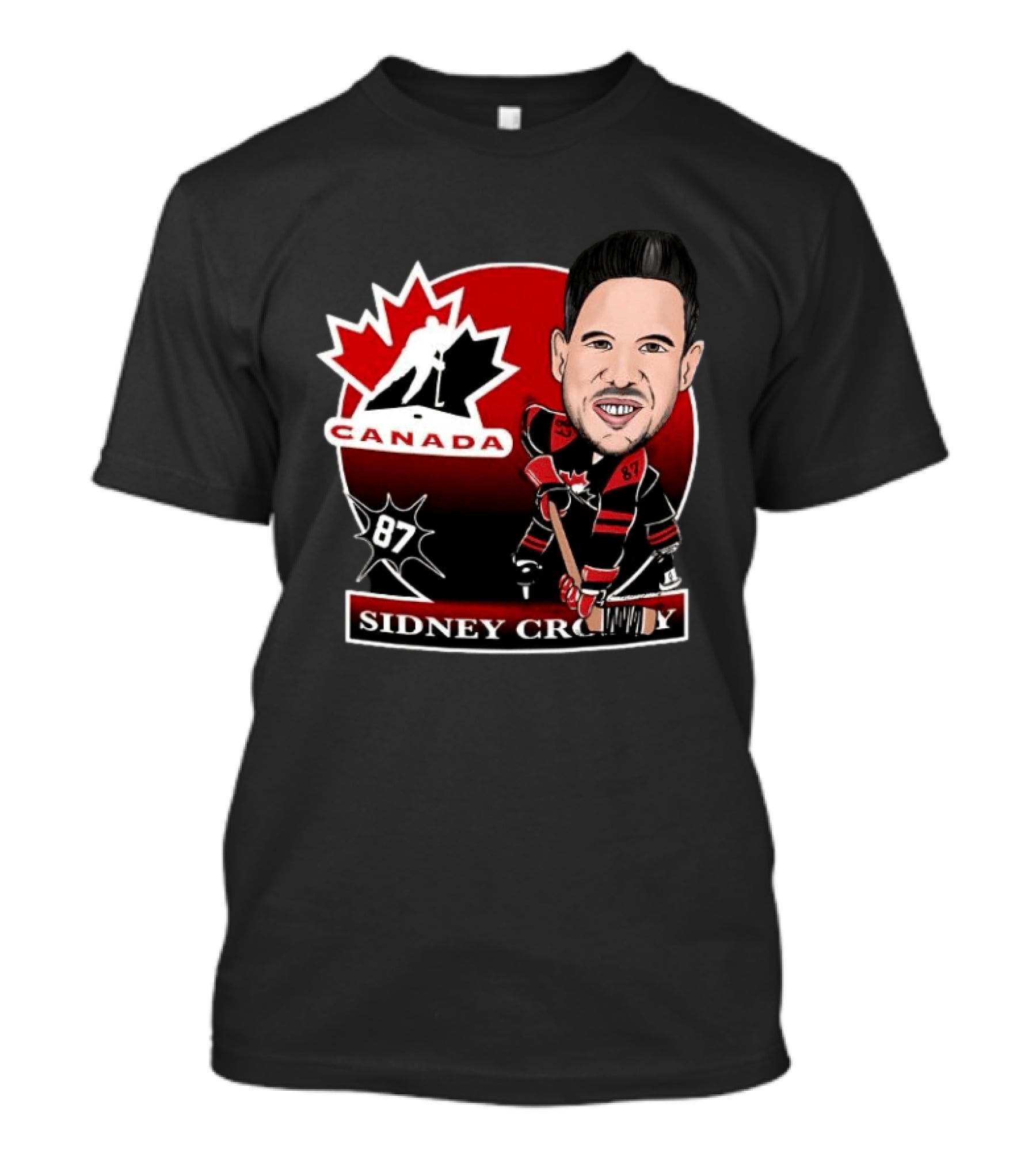 Sidney Crosby Canada Hockey Caricature Number 87 T-Shirt