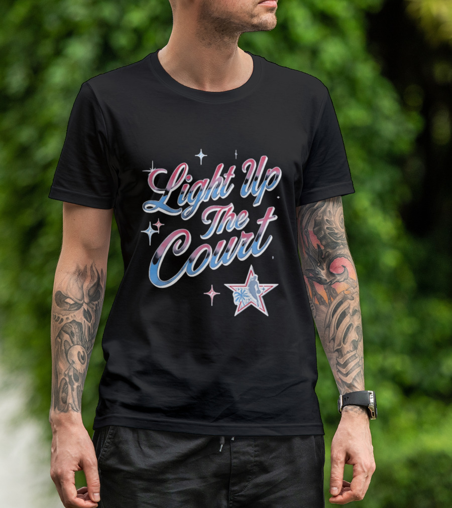 Light Up The Court NBA LA 2026 Basketball Stars And Sparkles T-Shirt