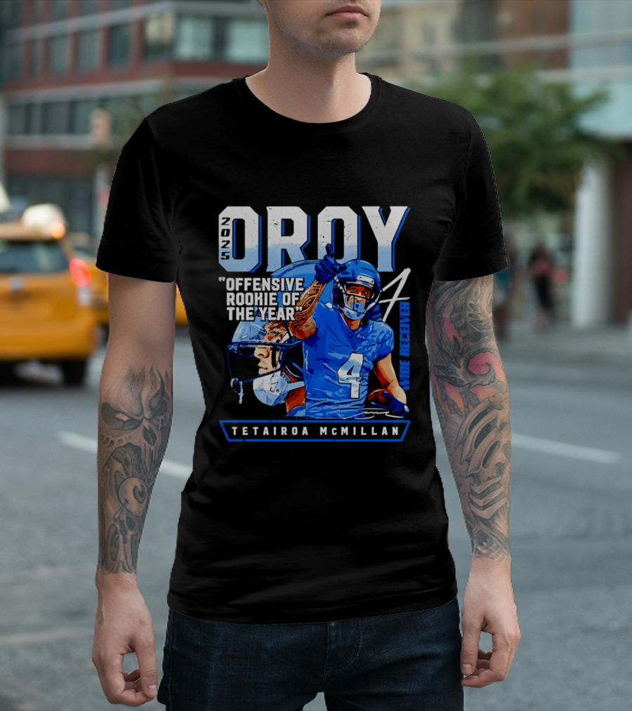 2025 OROY Offensive Rookie Of The Year Tetairoa McMillan Wide Receiver Carolina Panthers T-Shirt