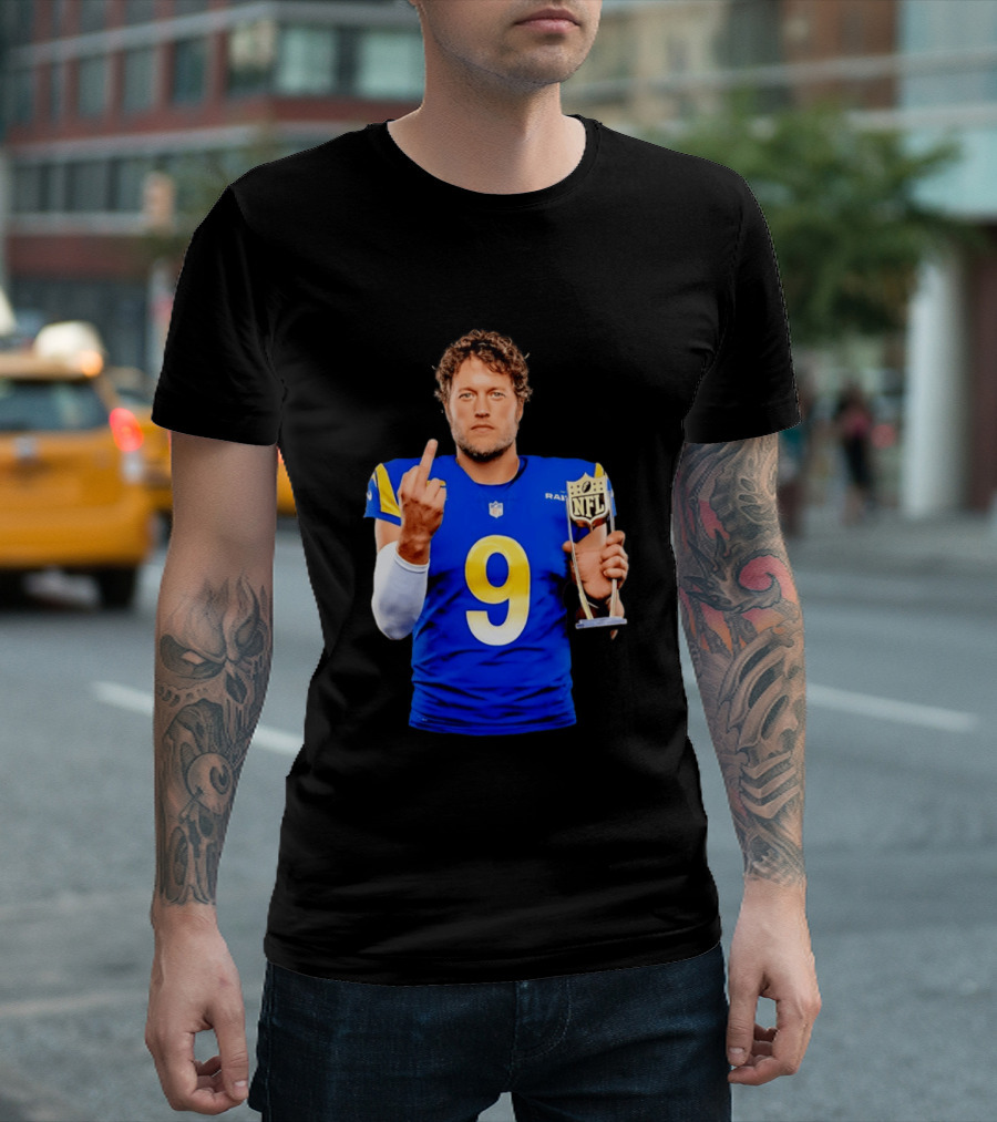 Matthew Stafford Los Angeles Rams 2025 MVP Gesture NFL Trophy T-Shirt