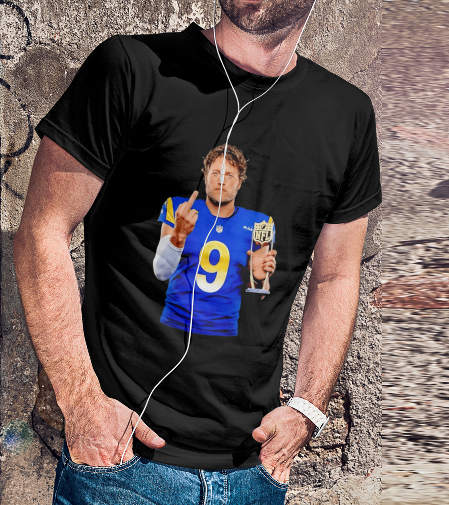 Matthew Stafford Los Angeles Rams 2025 MVP Gesture NFL Trophy T-Shirt