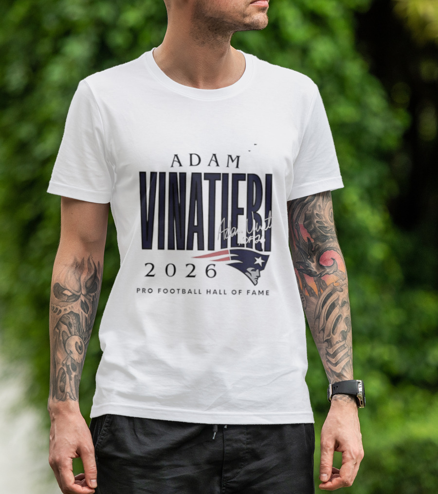 Adam Vinatieri 2026 Patriots Pro Football Hall Of Fame T-Shirt