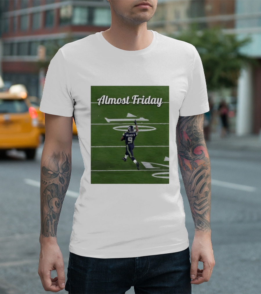 Almost Friday Kenneth Walker III Seahawks Football Celebration T-Shirt