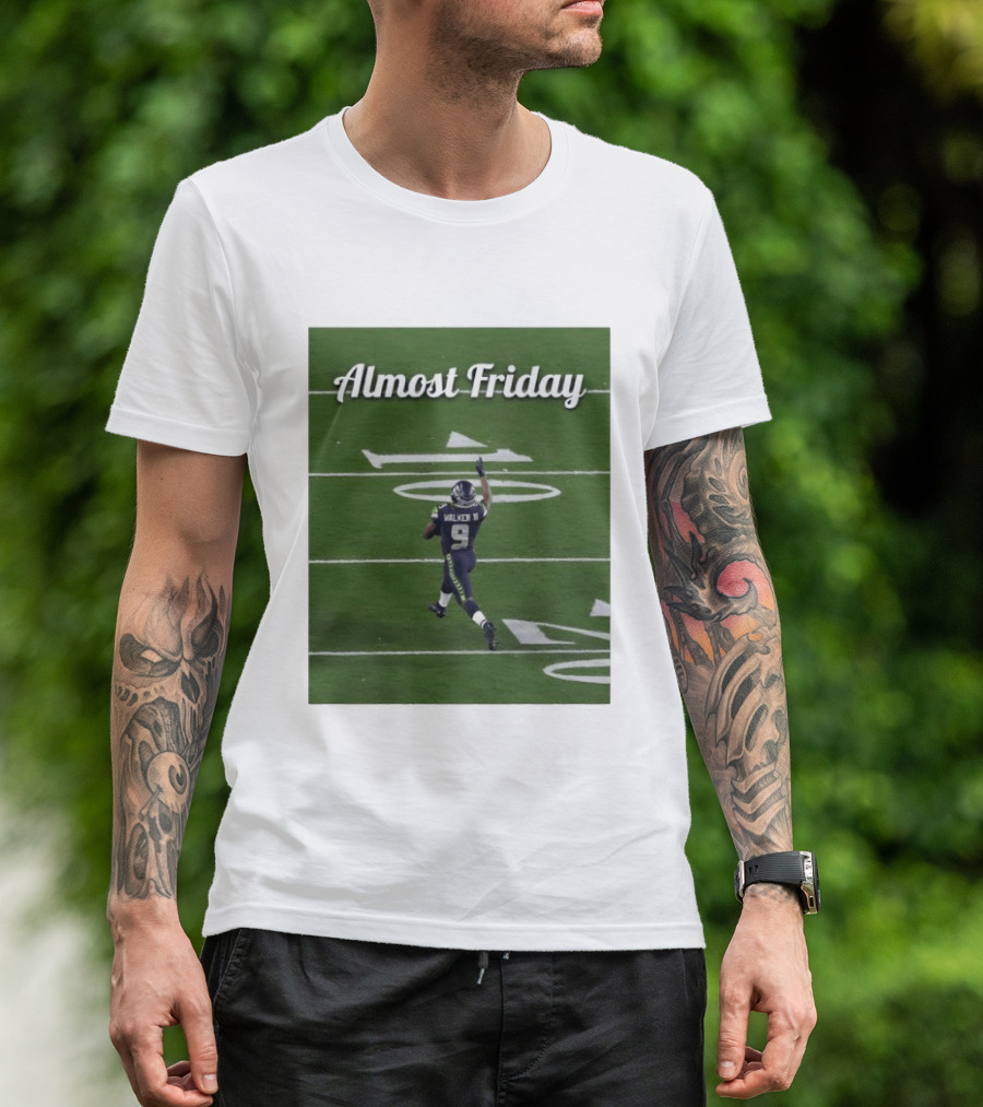 Almost Friday Kenneth Walker III Seahawks Football Celebration T-Shirt
