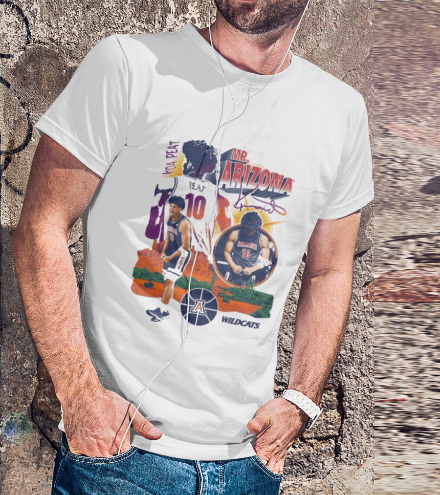 Koa Peat Mr Arizona Wildcats Number 10 Basketball T-Shirt