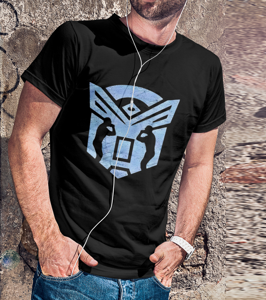 Autobats Baseball Transformers Logo Fusion T-Shirt