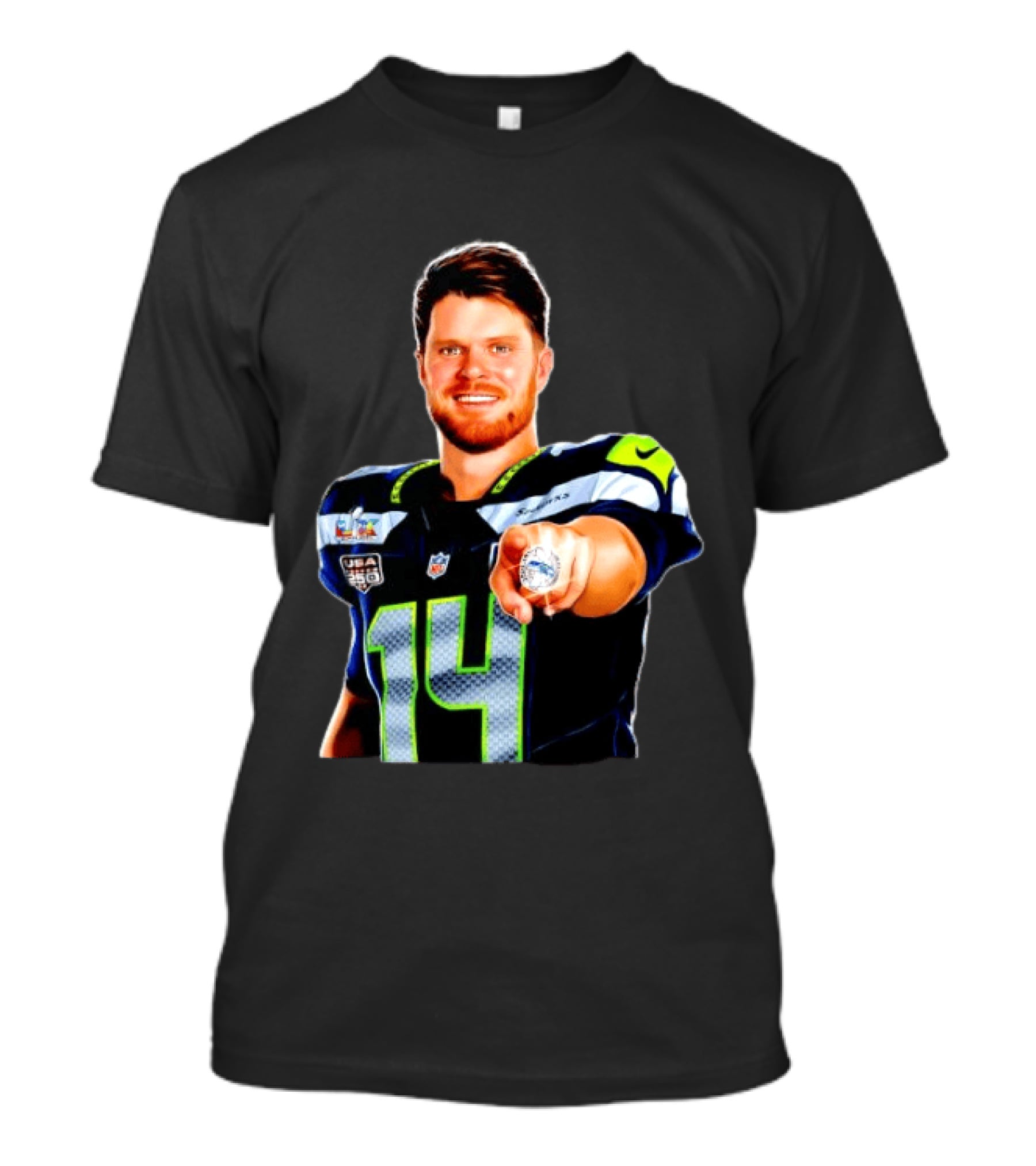 Seahawks Sam Darnold Champions Ring USA 150 NFL Honors T-Shirt