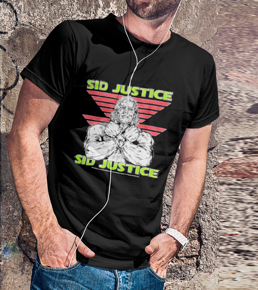 Sid Justice Wrestling Icon Retro Red T-Shirt