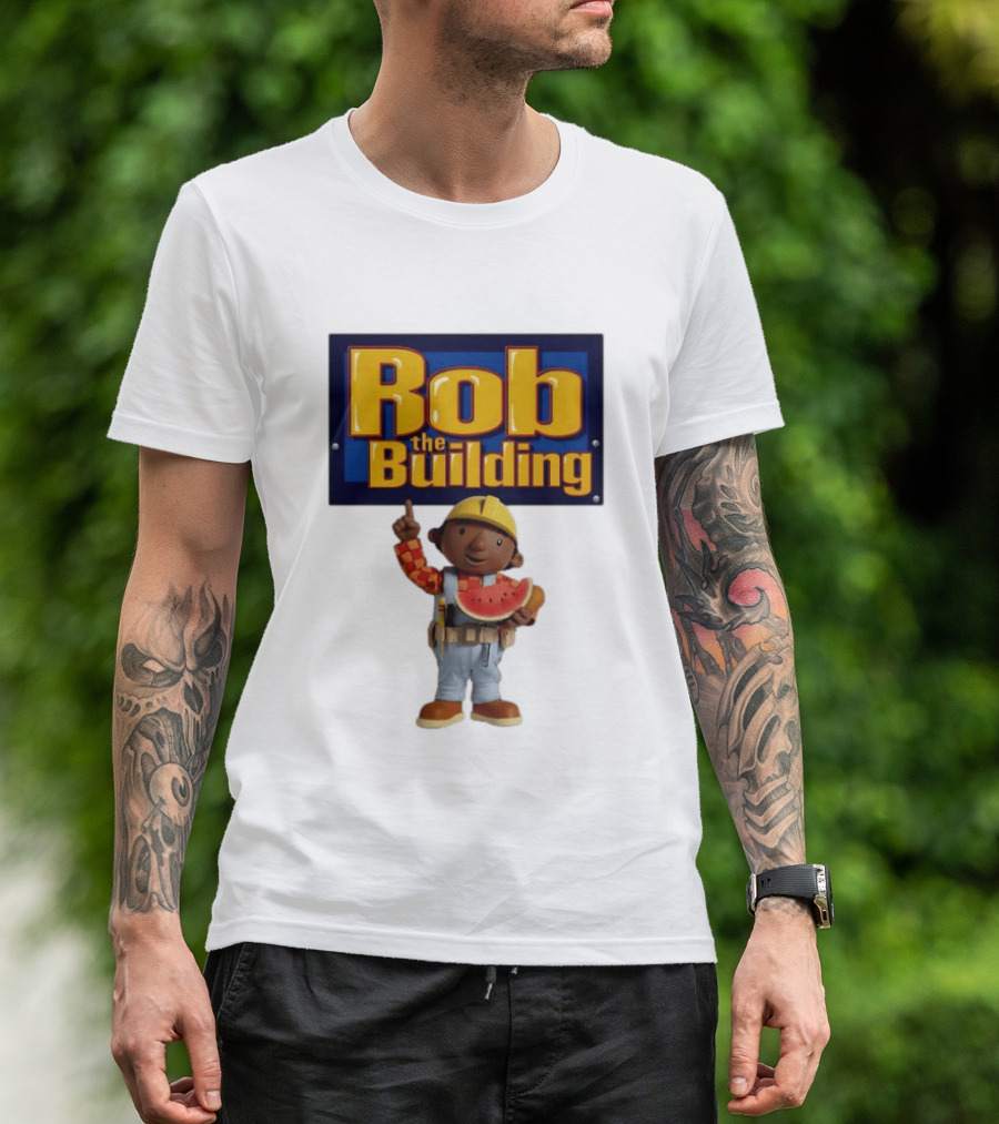 Rob The Building Watermelon Character Fun T-Shirt