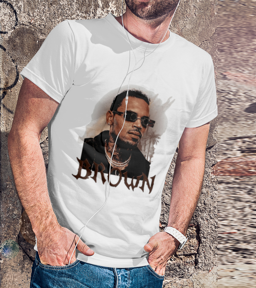 Chris Brown Highline Urban Style Sunglasses And Tattoos T-Shirt