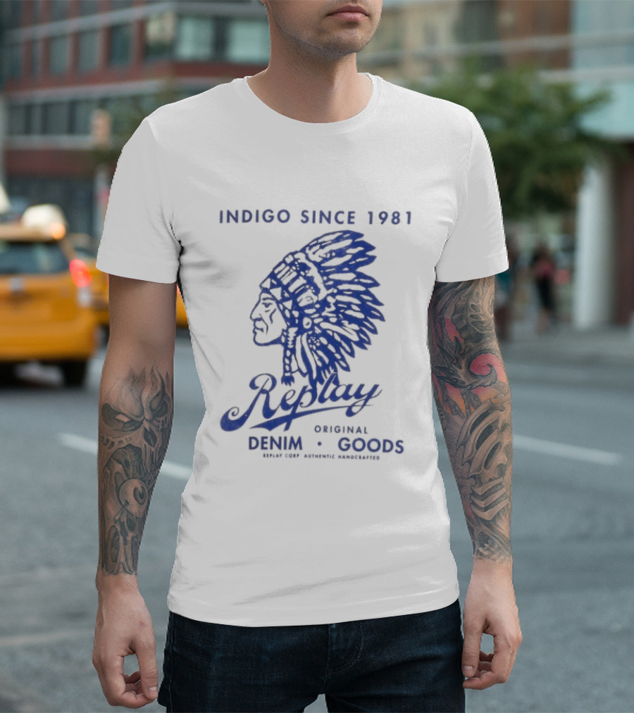 Indigo Since 1981 Replay Original Denim Goods T-Shirt