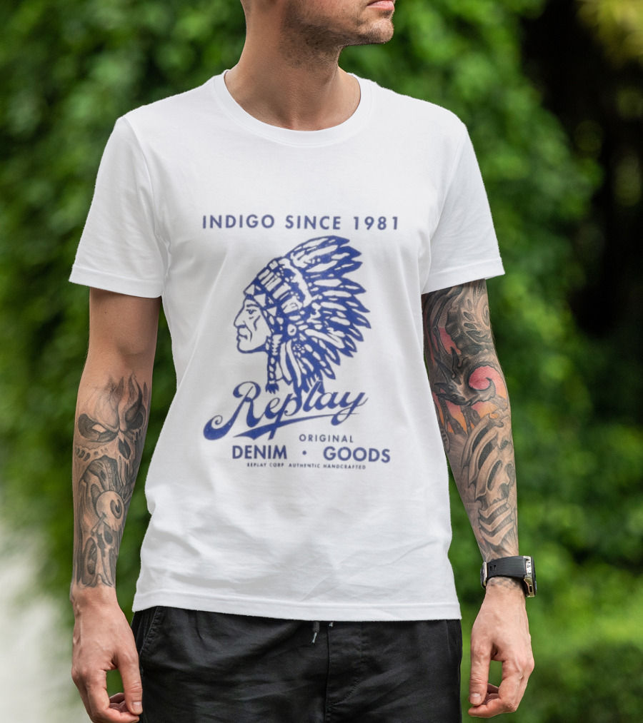 Indigo Since 1981 Replay Original Denim Goods T-Shirt