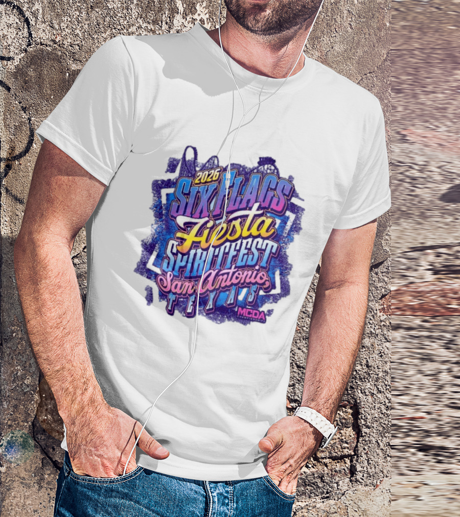 2026 Six Flags Fiesta Spiritfest San Antonio Texas MCDA Championships T-Shirt