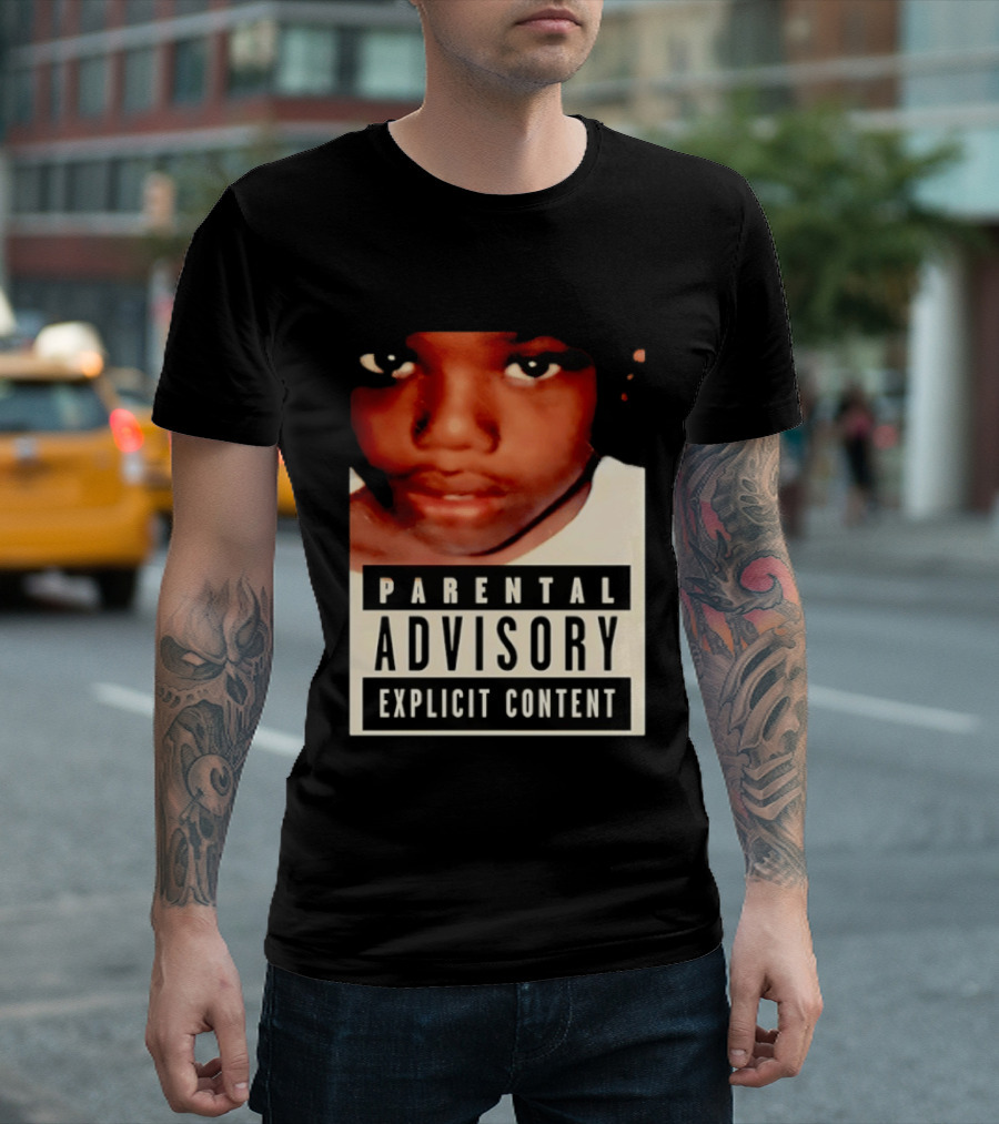 Parental Advisory Explicit Content Baby Keem Casino Album Cover Tracklist T-Shirt