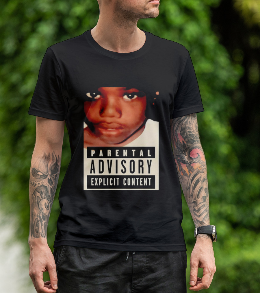 Parental Advisory Explicit Content Baby Keem Casino Album Cover Tracklist T-Shirt