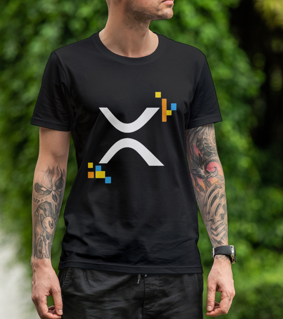 XRP Ledger XRPL Cryptocurrency Symbol Blocks T-Shirt
