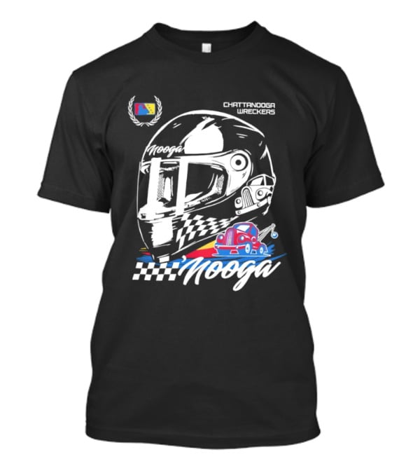 Chattanooga Lookouts L'Mooga Racing Helmet Classic Car Sketch T-Shirt