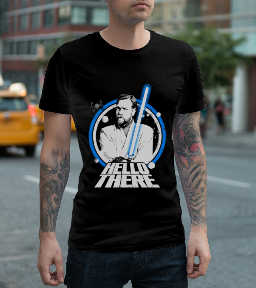 Obi Wan Kenobi Hello There Lightsaber Circle T-Shirt