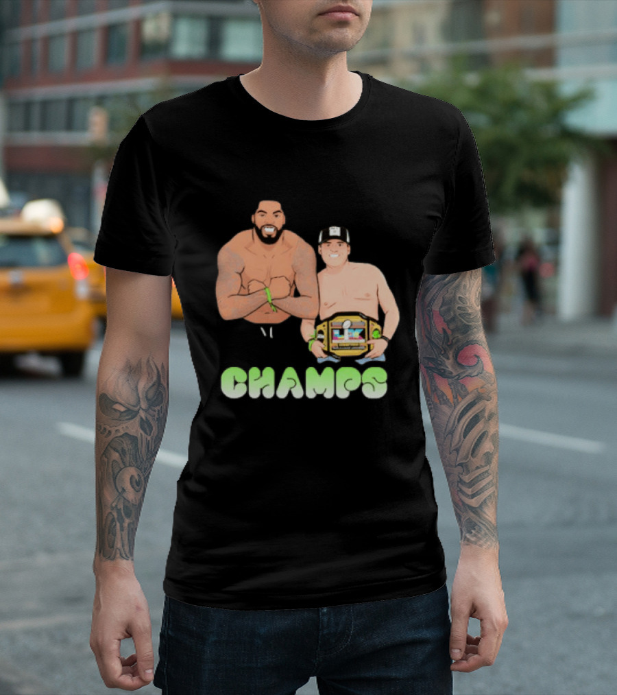 JS And Leo Celebrate Seattle Champs With Belt Champs T-Shirt