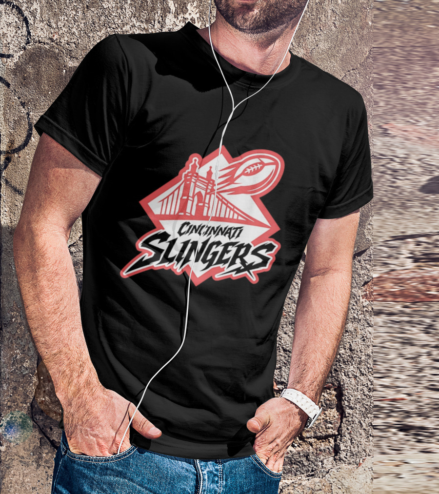 Cincinnati Slingers Football Bridge T-Shirt