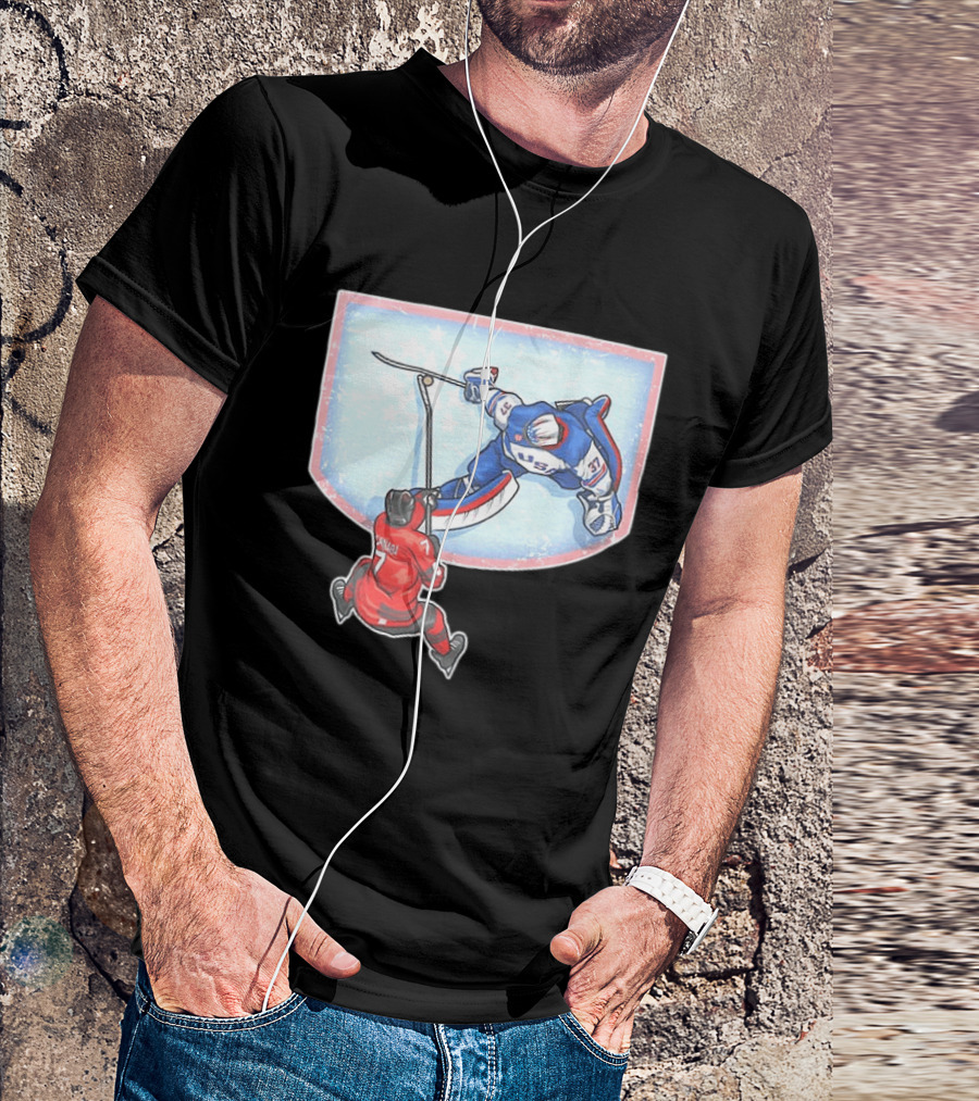 Connor Hellebuyck 2026 Winter Olympics USA Hockey Goalie Save Event T-Shirt