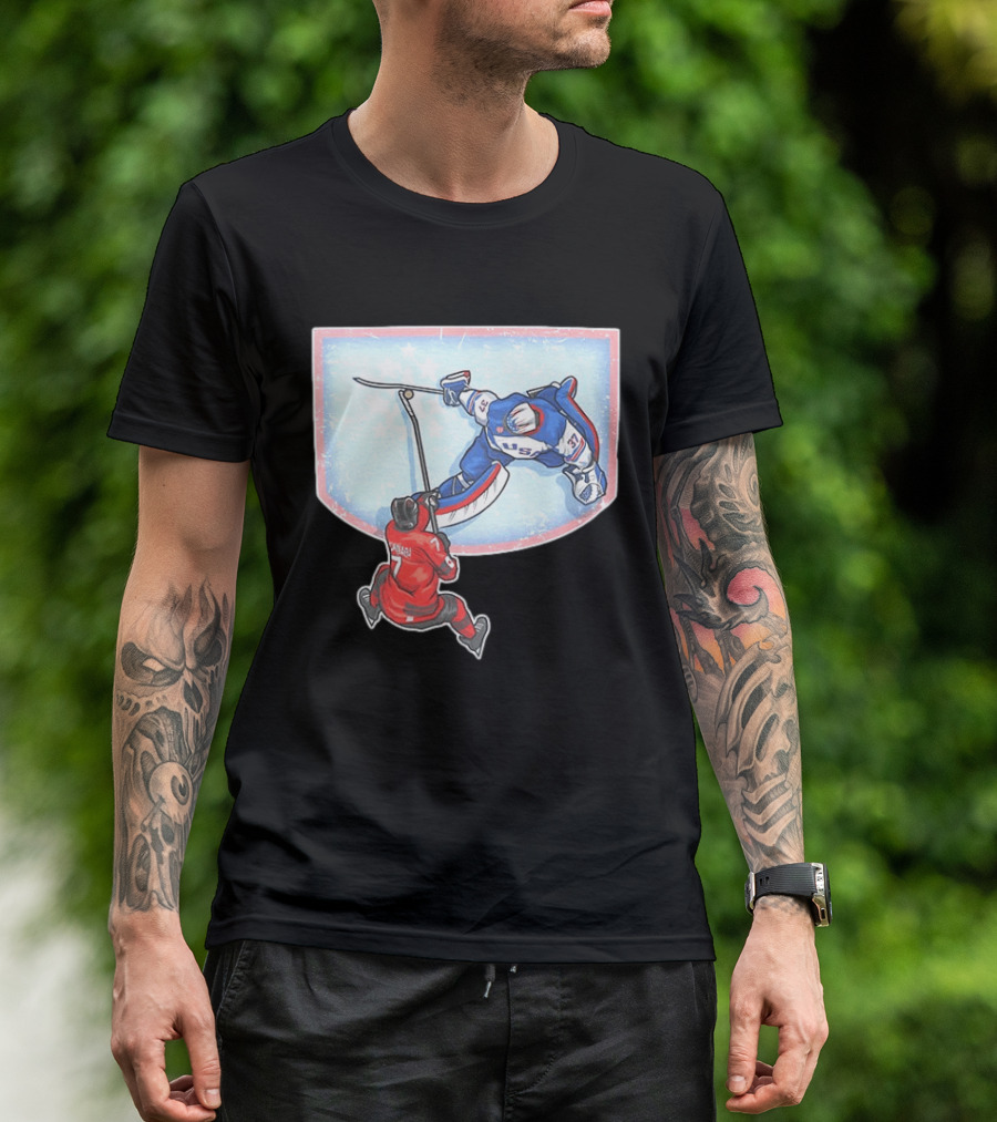 Connor Hellebuyck 2026 Winter Olympics USA Hockey Goalie Save Event T-Shirt