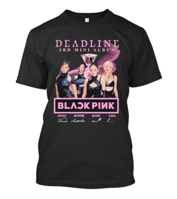 BlackPink Deadline 3rd Mini Album Jisoo Jennie Rosé Lisa T-Shirt