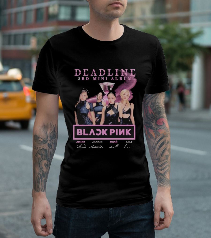 BlackPink Deadline 3rd Mini Album Jisoo Jennie Rosé Lisa T-Shirt