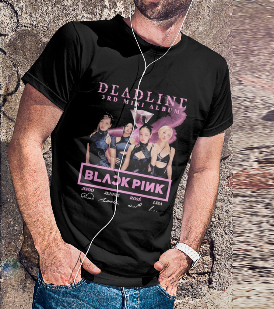BlackPink Deadline 3rd Mini Album Jisoo Jennie Rosé Lisa T-Shirt