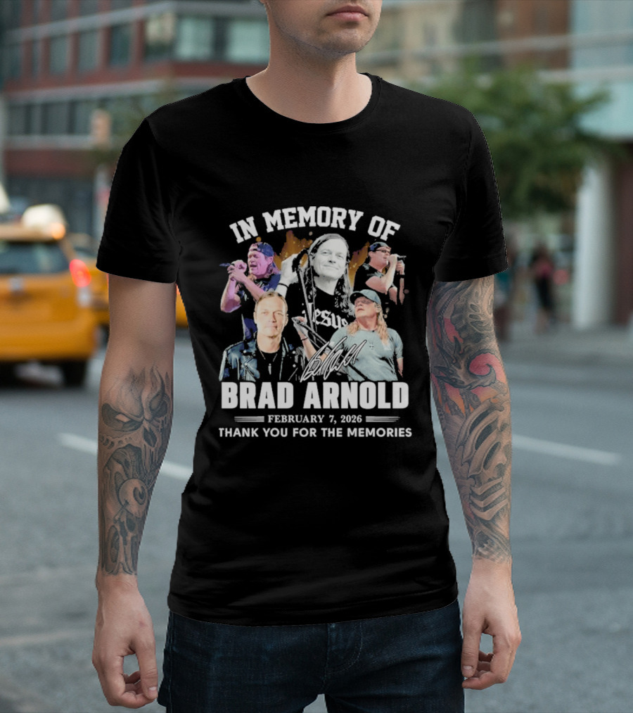 In Memory Of Brad Arnold February 7 2023 Thank You For The Memories T-Shirt